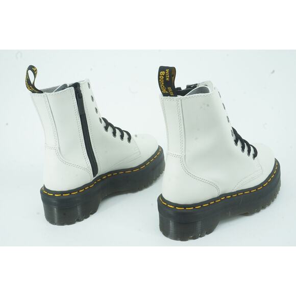 Doc Martens Jadon Platform White combat ankle boots size 5 M laces Dr. Womens - Picture 7 of 12